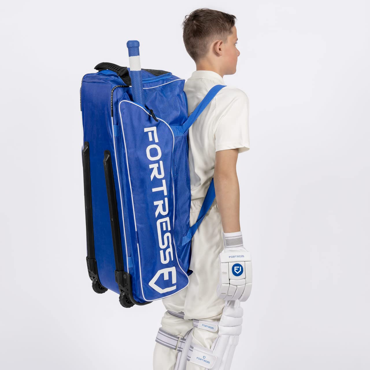 FORTRESS Borsone Da Cricket Con Ruote Original - Ruote Resistenti | Massima Resistenza E Durabilità