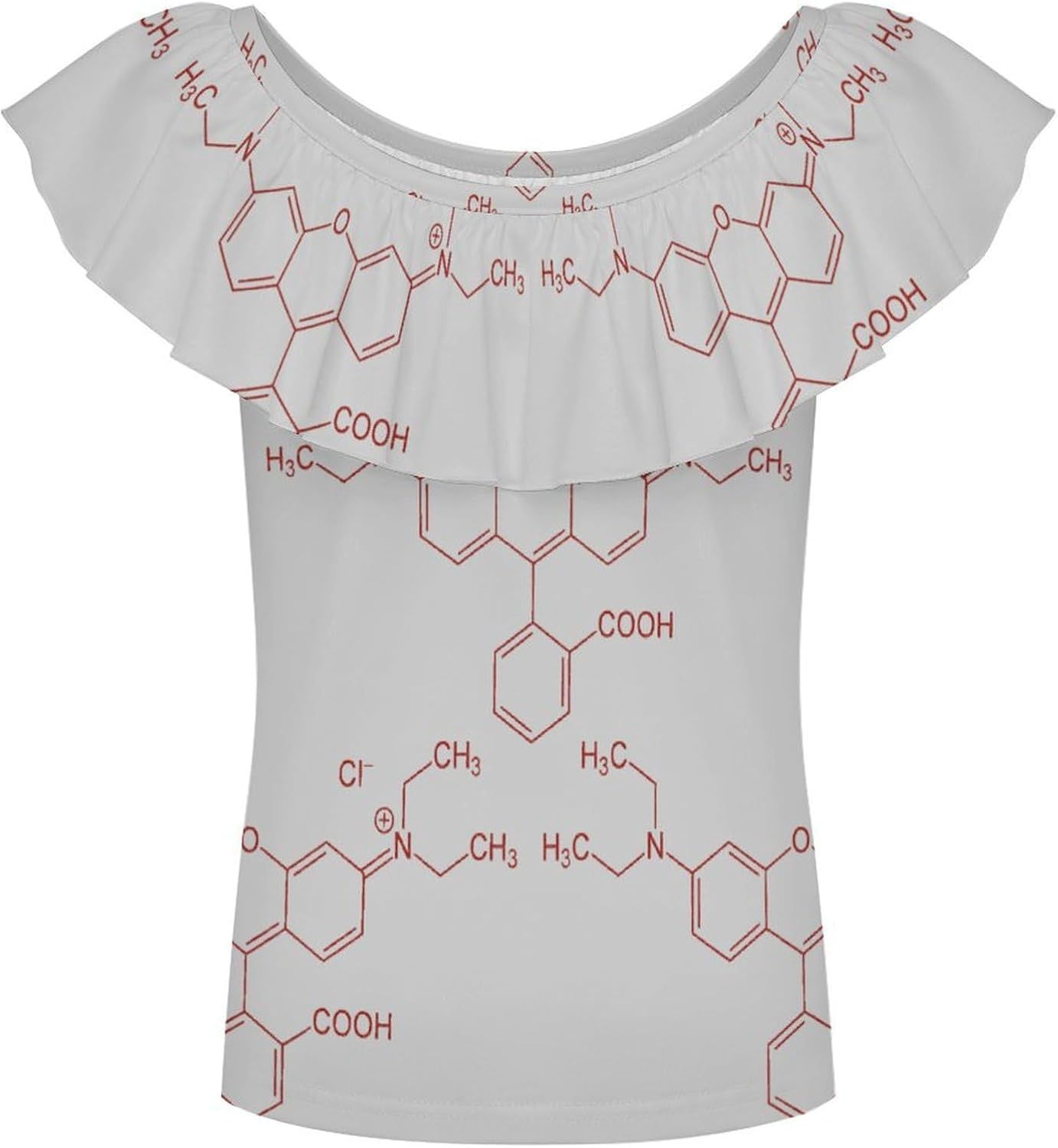 Cocaine Formula Girls T-Shirts Top Ruffle Short Sleeve Blouse Casual Graphic Tees
