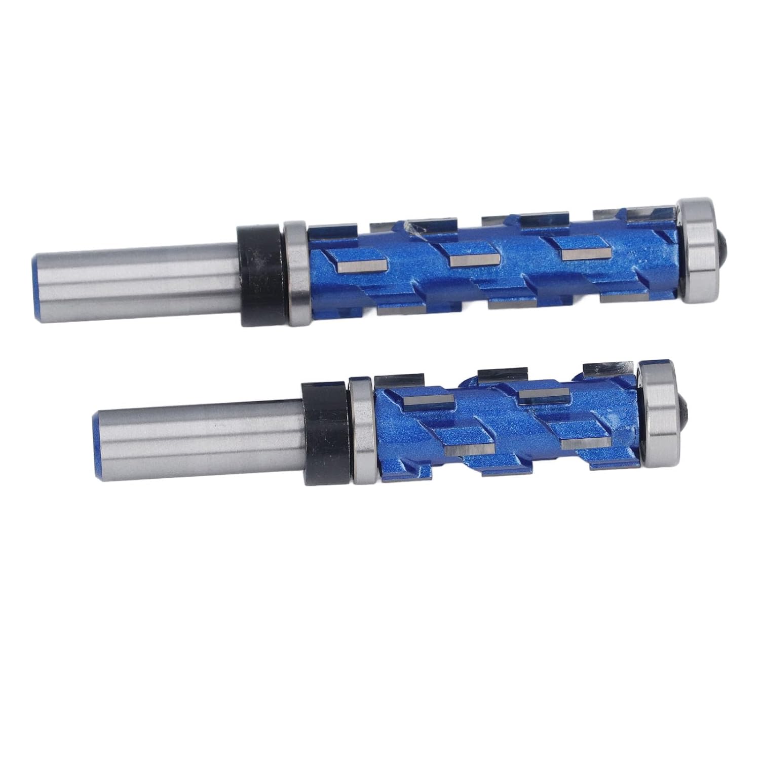 Hyuduo Flush Trim Router Bit, Tungsten Steel Carbide, Clean Incisions, 2 Pieces with 1-11/16 Inch and 2-9/16 Inch Cutting Lengths for Woodworking Professionals