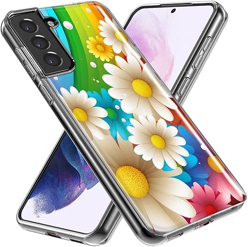 Miniatura 2 de Mundaze - for Samsung Galaxy Note 20 Ultra Colorful Rainbow Daisies Blue Pink White Green Case Slim Hybrid Shockproof Hard Shell Soft TPU Heavy Duty