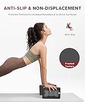 Vista 5 de HAPBEAR Yoga Blocks 2 Pack - 9x6x3in High-Density EVA Foam with Non-Slip Textured Surface, Supportive for Deep Stretching & Lightweight - Ideal for