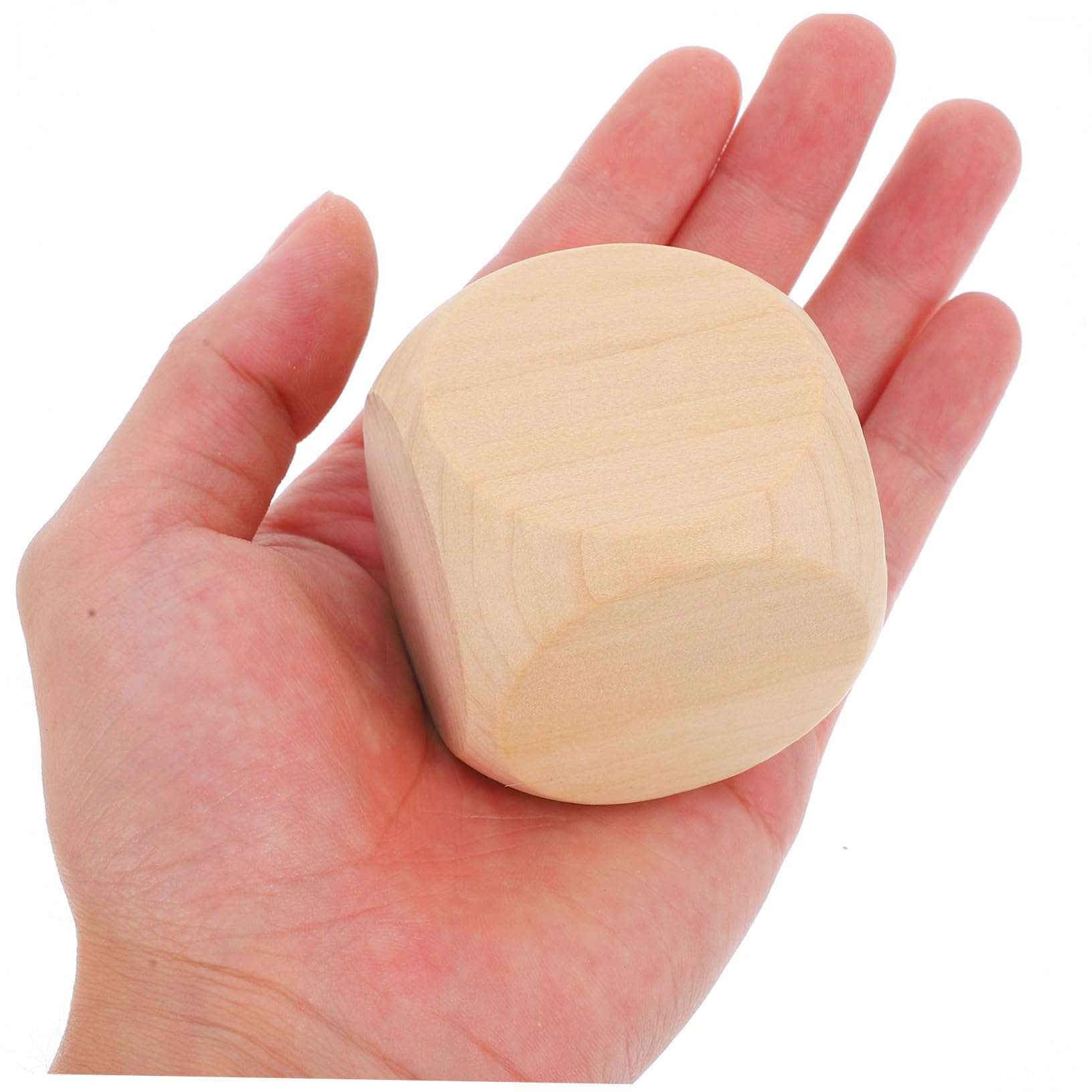 WOONEKY Dés Vierges en Bois 50mm, Lot de 8, Cubes à Six Faces