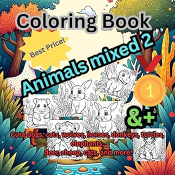Paperback Coloring Book: Animals Mixed 2 Book