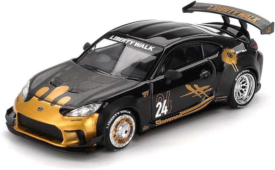 Truescale Miniatures Mini GT MGT01149-R - Toyota GR Supra LB-Nation Black & Gold 2025 - 1/64 Scale - Miniature Car