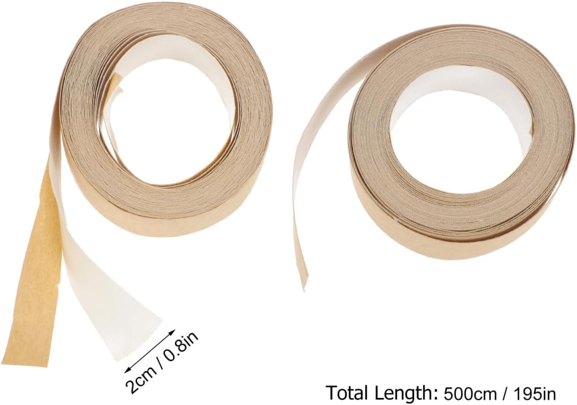 Hemoton Self-Adhesive Lampshade Edge Tape 2 Rolls 16.4Ft Each Cloth Lamp Shade Trim Tape for Diy Lampshade Repair Crafting Home Decor Light Cover Edging