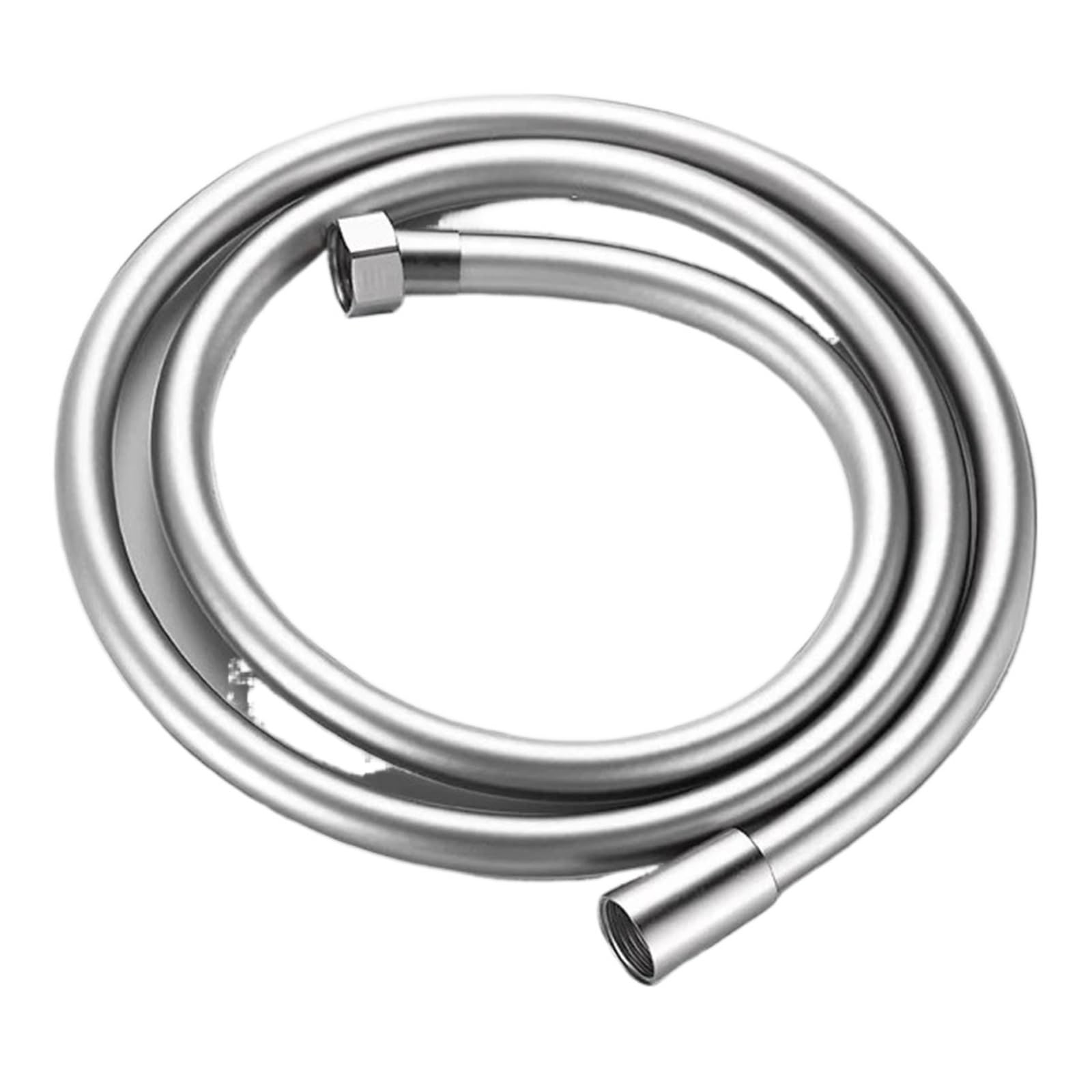 Shower Hose Flexible Shower Hose Pipe Plumbing Accessories High Pressure Water Hoses Tube De Douche PVC Bath Laundry Pipes(Silver-2m)