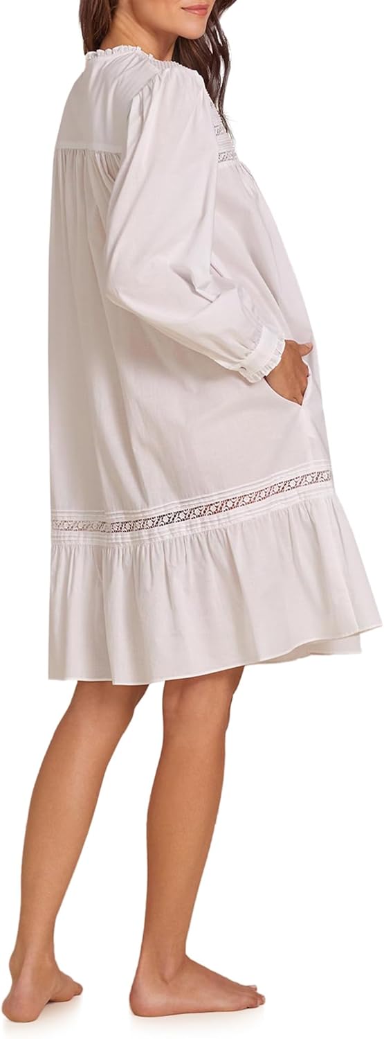 Eileen West Sleepwear & Loungewear for Women - Cottage Dreams Collection - 100% Cotton Soft Lightweight Longsleeve Robe - Image 2