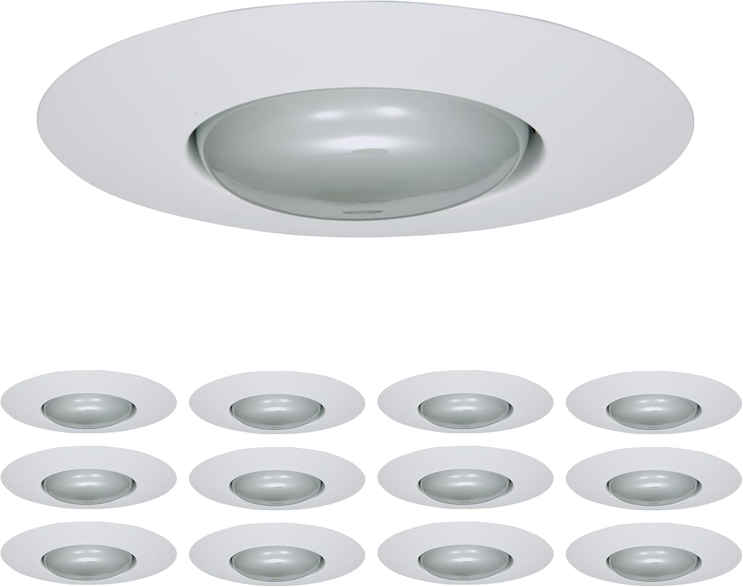 HALO 301P Recessed Ceiling Light Open Splay Trim, White, 6 inch