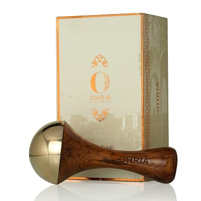 Ohria Ayurveda Kansa Body Massage Wand | Handcrafted Teakwood & Kansa Alloy Tool | For Stress Relief, Joint Mobility & S