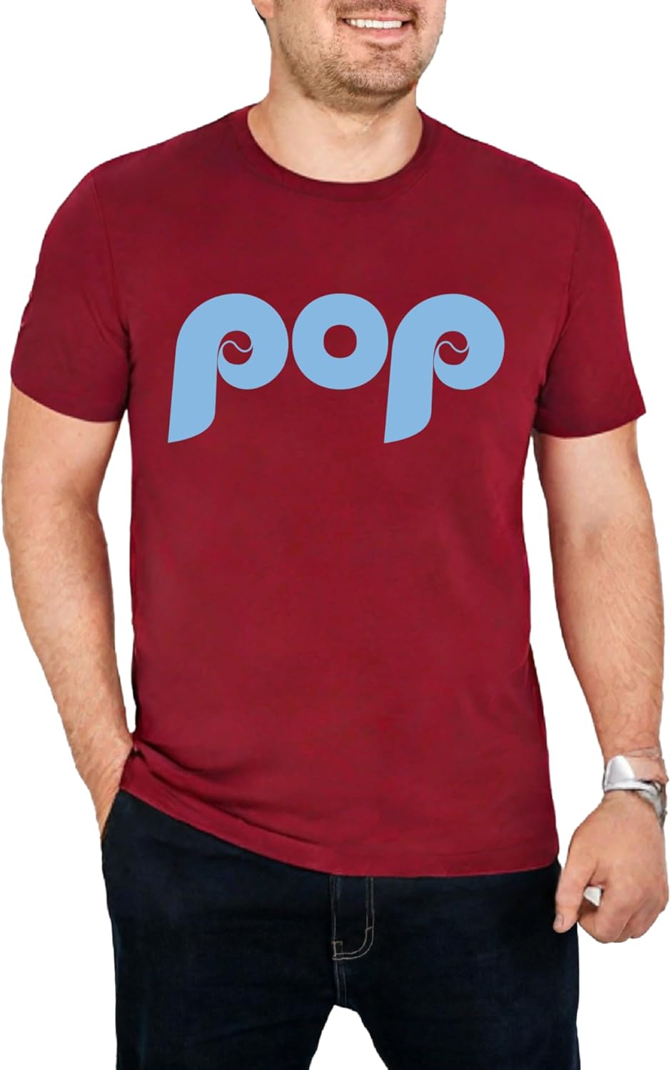 Pop Dad Baseball T-Shirt | Men’s Retro Spring Training Tee for Grandpa or Husband | Fun Christmas Shirt