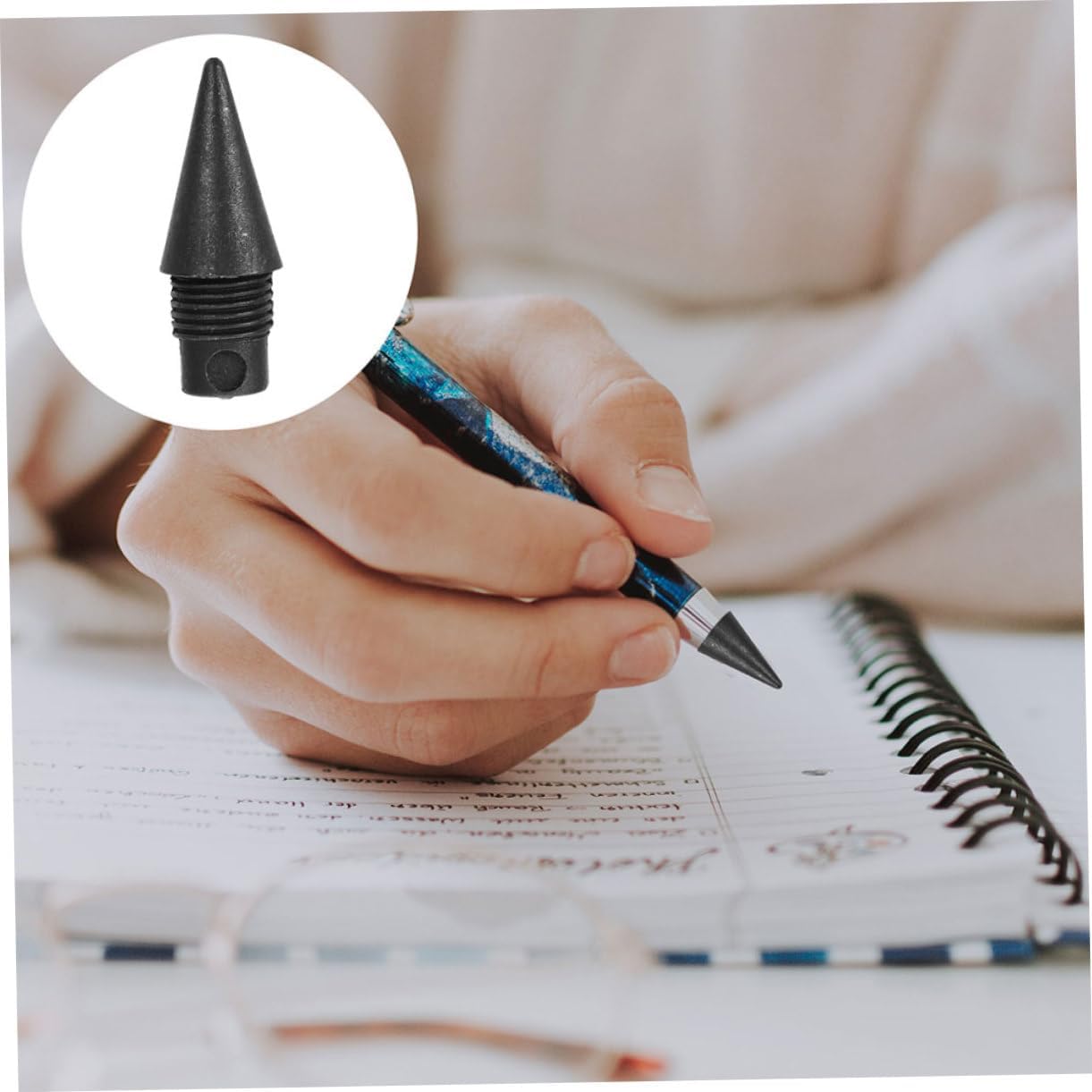 15pcs Inkless Pencil Refills Replaceable Nibs for Smooth and Accurate Drawing and Writing Graphite Tips for Students and Office Use Erasable and User-friendly