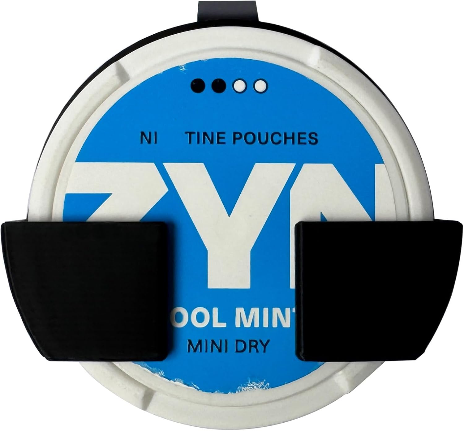 Pouch Can Holder for Car & Belt Fits Z yn Standard Can Tins,Holster Clip to Belt or Car Sun Visor,Great Gift for Nicotine Pouch Users (Black) (Black) (Dark)
