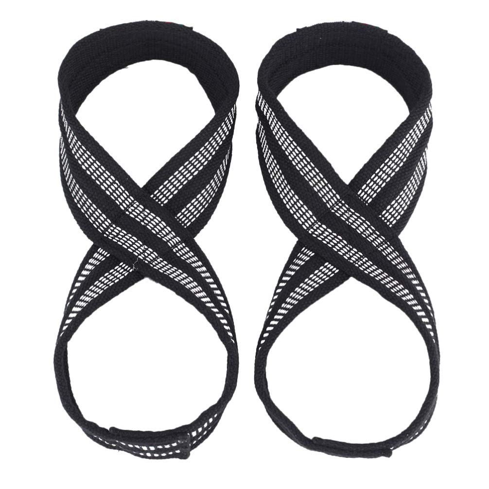 LIOOBO Figure 8 Lifting Straps Deadlift Straps Powerlifting Strongman Cross Training Strong Weightlifting Wrist Straps