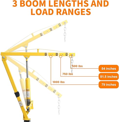 Miniatura 2 de MaxxHaul 70238Grúa instalada en el gancho del receptor 1000lb Capacidad