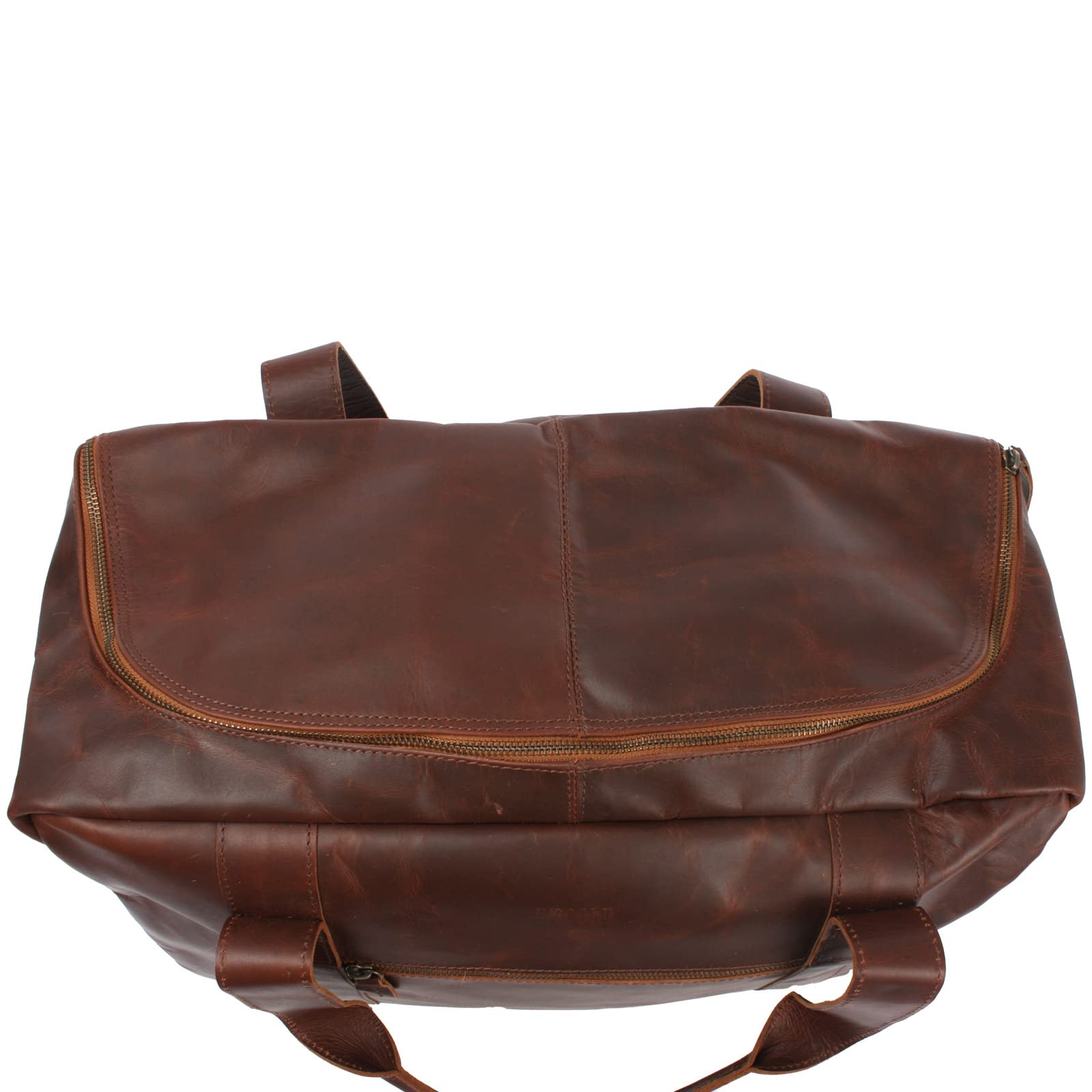 LECONI Reisetasche Büffelleder Handgepäck Leder Sporttasche Unisex groß Weekender 55x30x21cm braun