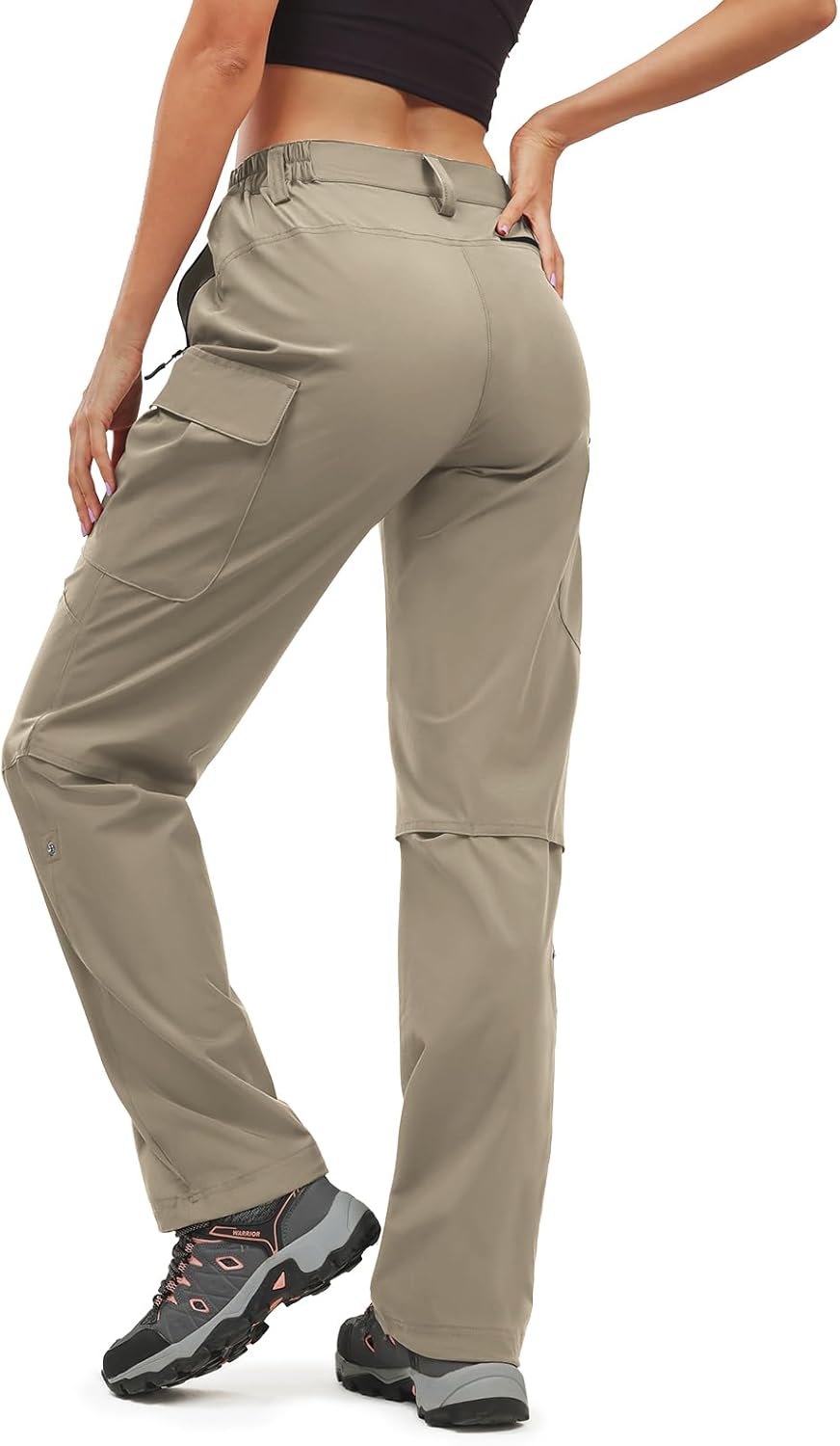 Moosehill Women's-Hiking-Pants-Cargo-Quick-Dry-Stretch-Lightweight Work Outdoor Pants with 5 Deep Pockets - Image 2