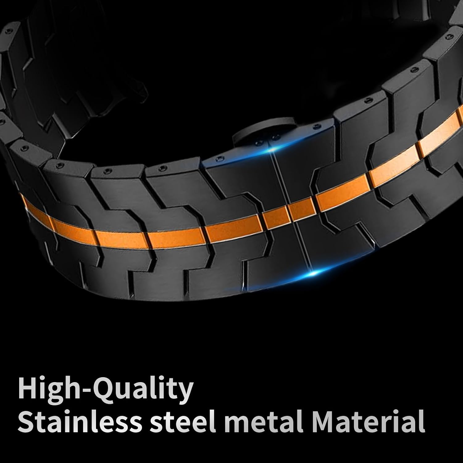 Metal Bands Compatible with Samsung Galaxy Watch 8 40mm 44mm/Watch 8 Classic 46mm Band for Men Women, Stainless Steel Luxury Link Bracelet Adjustable Replacement Strap for Galaxy Watch 8 Series