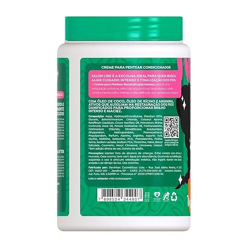 Miniatura 5 de Salon Line - Linha Creme para Pentear - Reconstrucao Intensa 1000 Gr - (Crema Peinadora - Red de Reconstrucción Intensa 35.27 Oz)