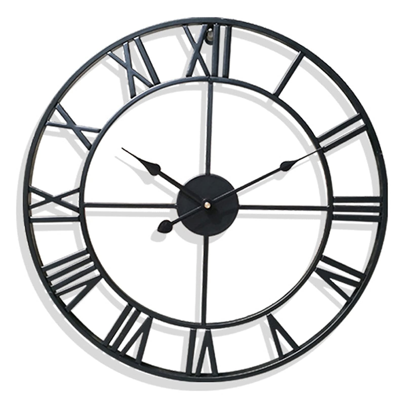 Grande horloge murale romaine 24 pouces non coutil pour un salon vintage au calme