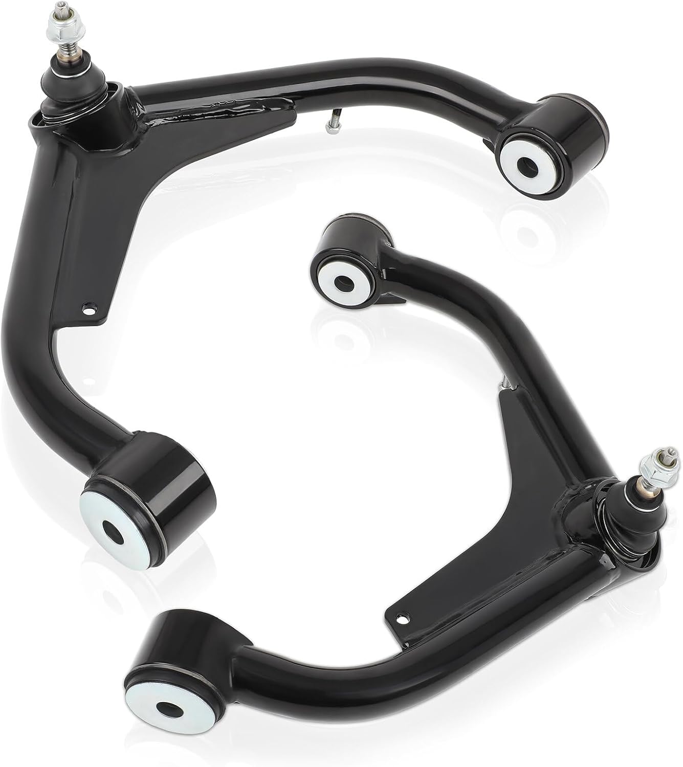 SCITOO (Pair) 2-4" Front Upper Control Arms Adjustable Suspension Kit Compatible with 2001-2010 for Chevy Silverado for GMC Sierra 2500 3500 HD, 2PCS Tubular Black Arms Alignment Lift 2 to 4 inch