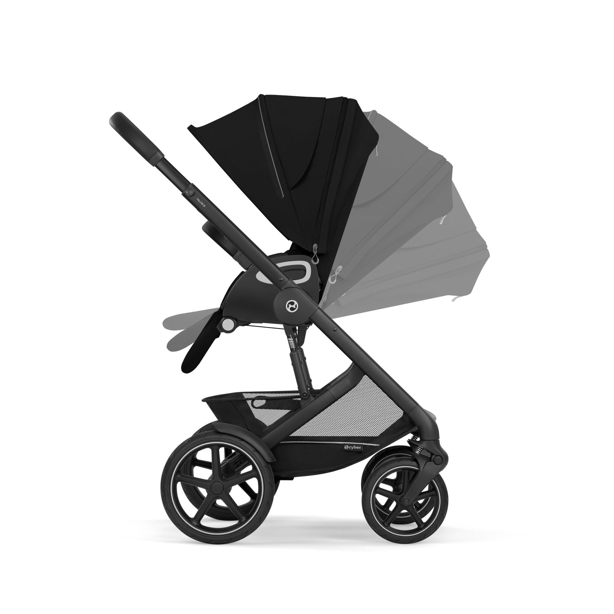 CYBEX Gold TALOS S LUX Passeggino, Dalla Nascita Fino a 22 kg (circa 4 anni), Con Sospensioni Fuoristrada, Maniglione Regolabile e Posizione Reclinabile Ergonomica, Moon Black