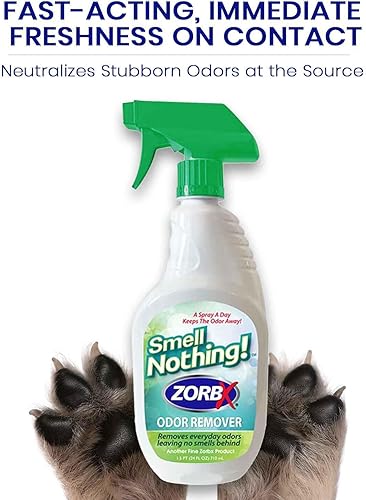 Miniatura 6 de ZORBX Smell Nothing - Aerosol removedor de olores de 24 onzas líquidas, sin perfume y sin perfume para olores fuertes, neutralizador avanzado de