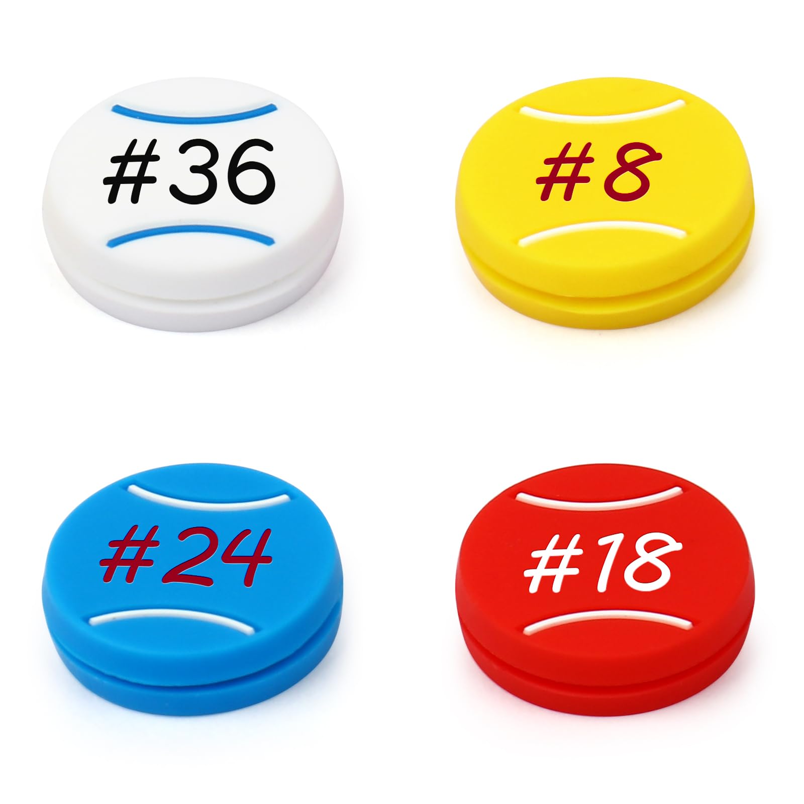 2PCS Personalized Custom Tennis Racket Vibration Dampener with Text