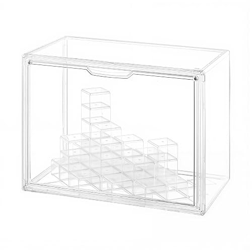 GUDEMAY Clear Acrylic Display Case for Collectibles with Magnetic Door