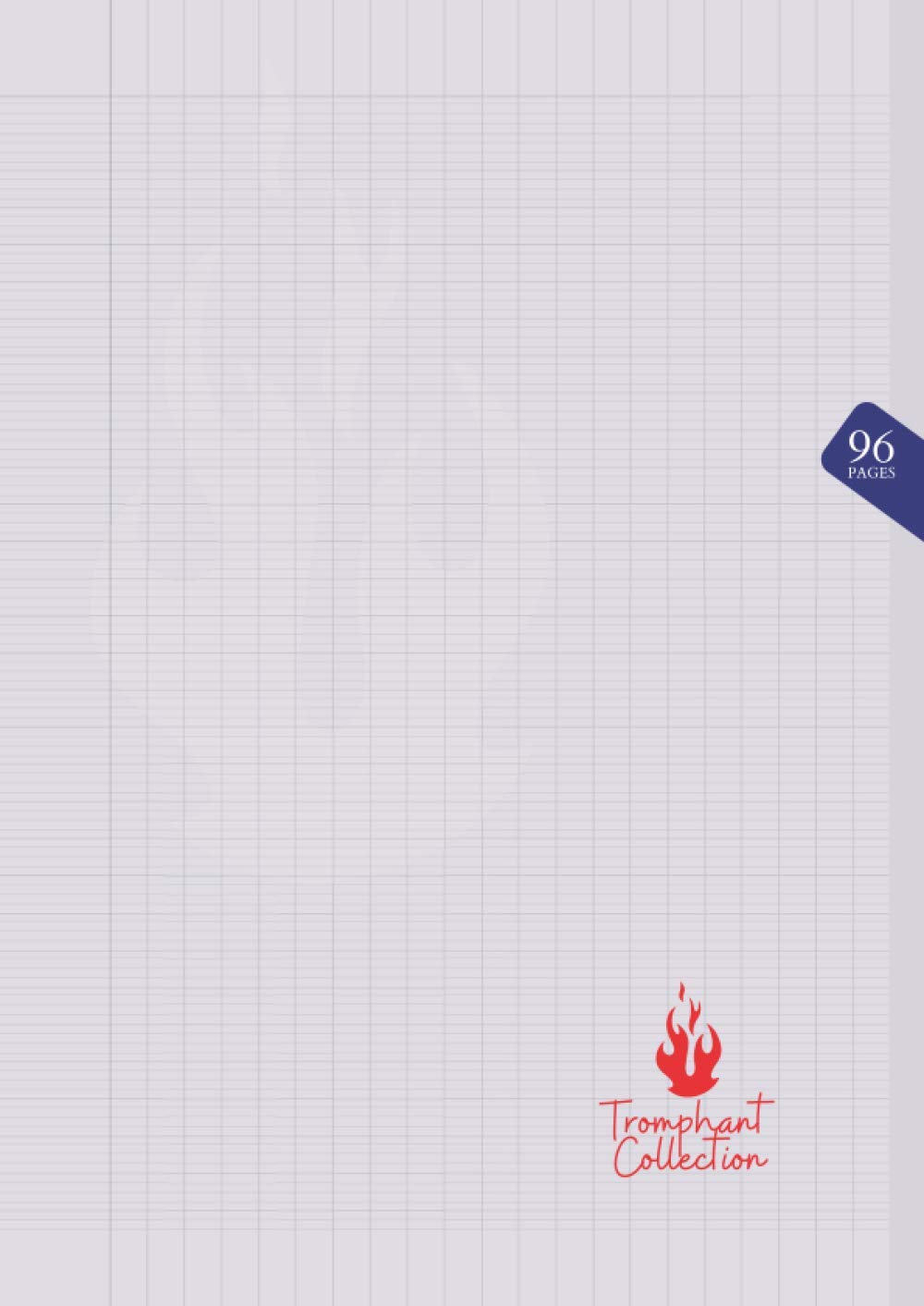 Tromphant Collection: Cahier 21x29.7 Grand Carreaux 96 Pages - Couverture Blanche - Format A4