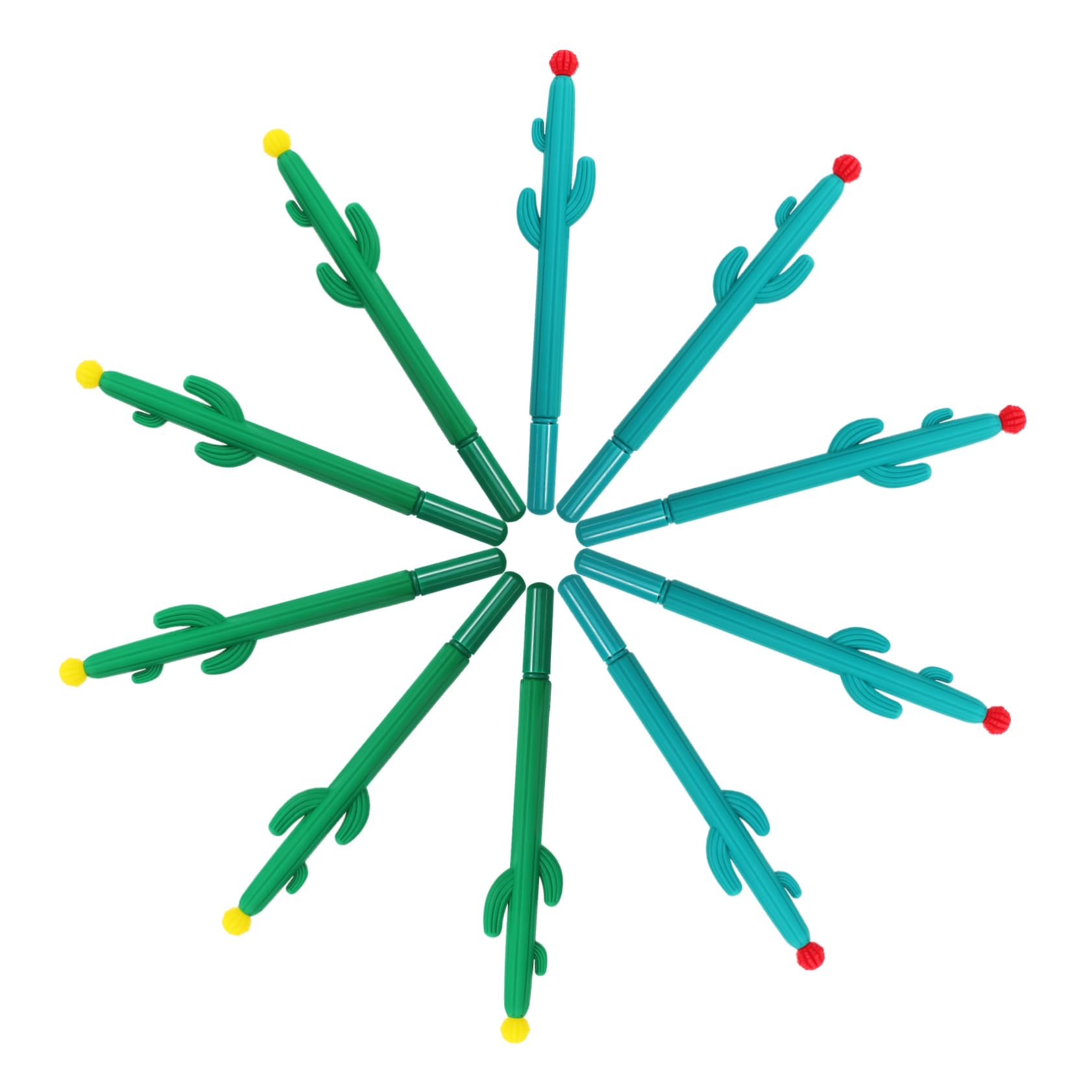 80pièces Stylos à Encre Cactus Créatifs Stylos De Bureau Pour Écriture Et Fournitures Scolaires Design Original Fleurs Rouges