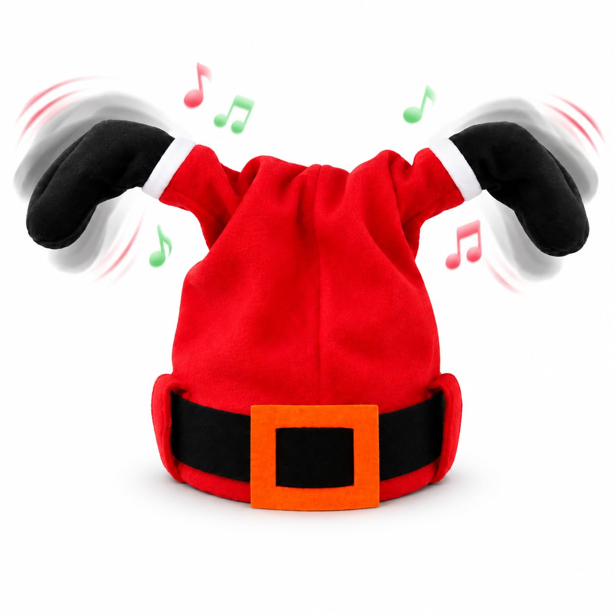 Musical Santa Hat with Dancing Legs Animated Father Christmas Novelty