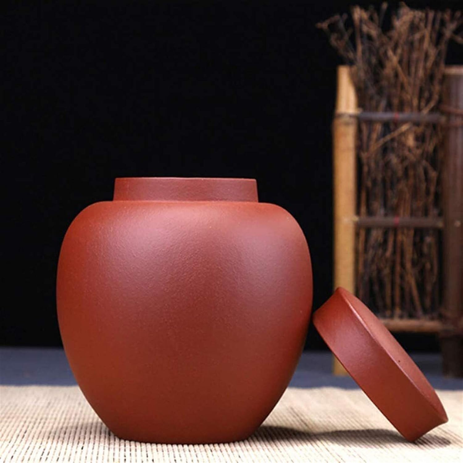 Cremation urn Funeral Products Chinese Purple Clay/Zisha Ceramic Cremation Urns for Human Ashes Or Pet Ashes(Red)