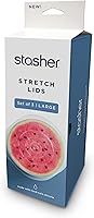 Vista 6 de Stasher Premium Reusable Silicone Stretch Lids, Clear, Lids, Airtight Seal, Food Container Covers, BPA Free, Leak-free, Dishwasher Safe, Microwave