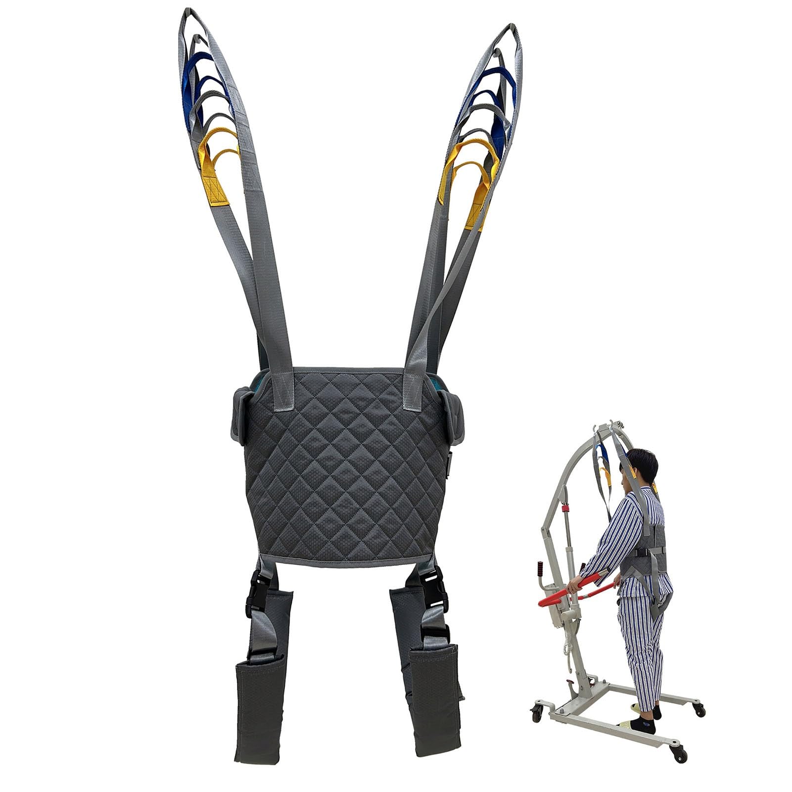 Arnés para traslados, Cinturón de Transferencia - Grúa de Paciente - Pie para Levantar el Cuerpo Completo Capacidad de Carga de 500 LB (Color : C, Size : M)