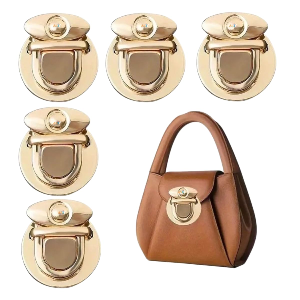3cm Push Lock Clasp for Purse & Bags – Rose Gold Metal Bag Lock Fastener for DIY Crafts, Clothes & Handbag Making (5)-image-17