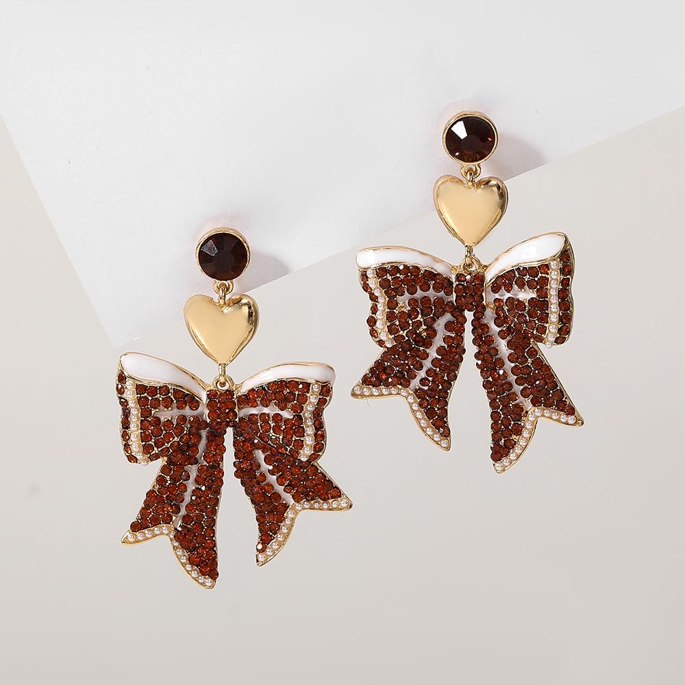 Madison Tyler Football Earrings for Women | Sport Earrings for Women | Cute Game Day Heart Bow Helmet Bear Statement Dangle Hoop Earring Jewelry - Image 6