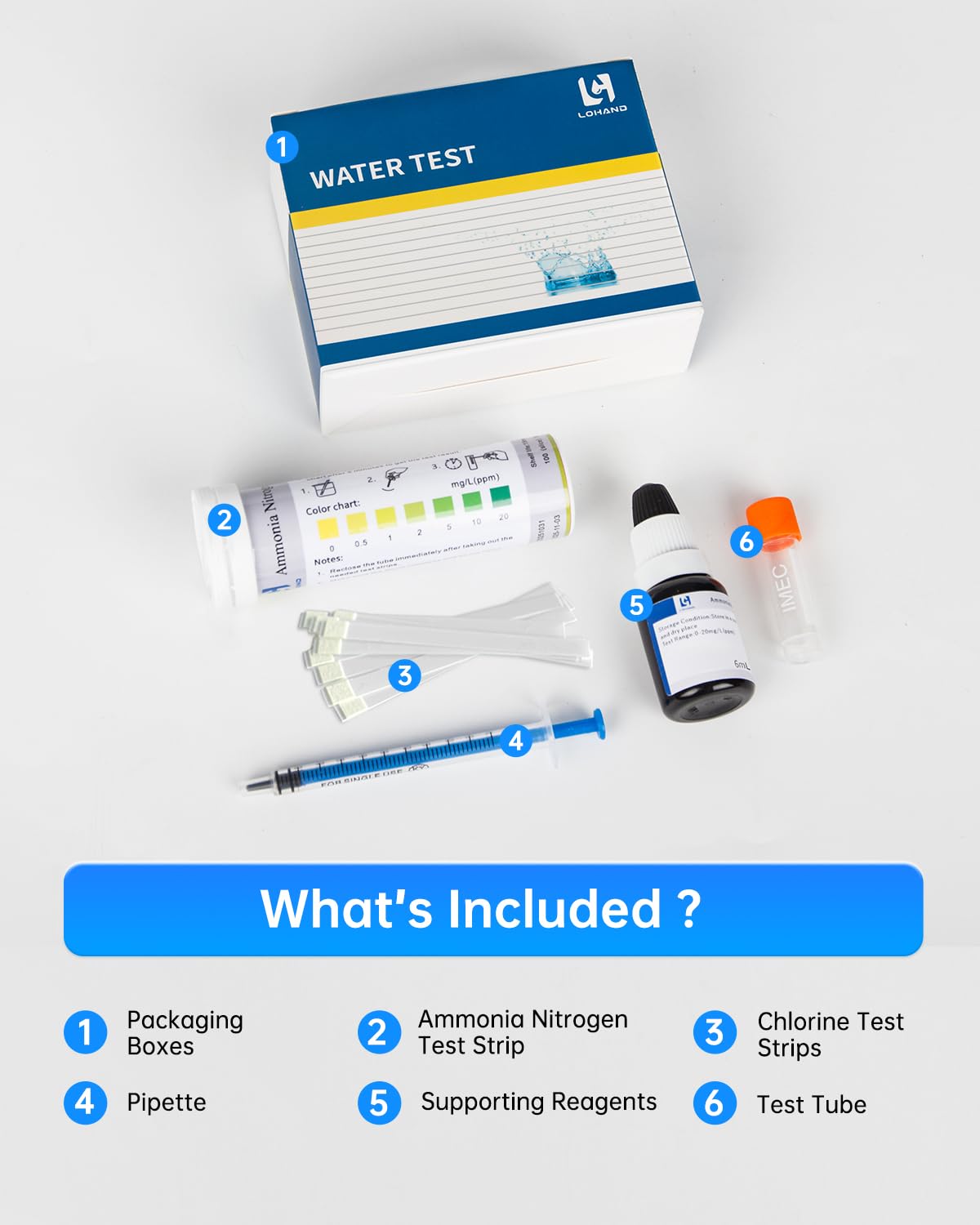 0-20 ppm Ammonia Test Strip, 100Strips, Contains 6ml Activator, Accurate Readings, Easy to Use, Ammonia Test Kit for Fish Tanks, Ponds, Aquaculture, Freshwater Aquarium - image 7