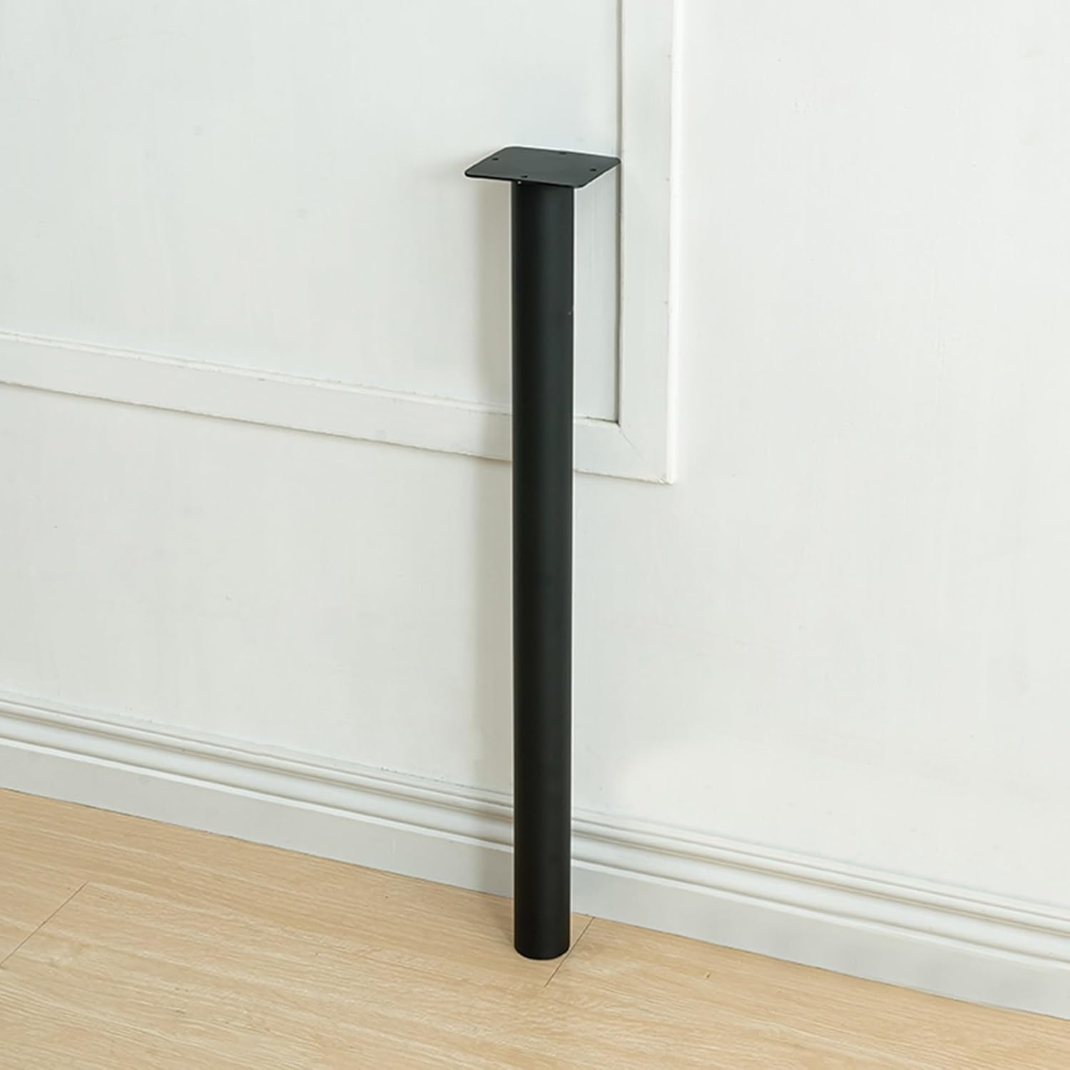 Desk Legs Bench Legs，Heavy Duty Metal Desk Legs，Industrial Table Legs Set of 2，for Table Round Furniture Legs Adjustable Furniture Legs(Black)