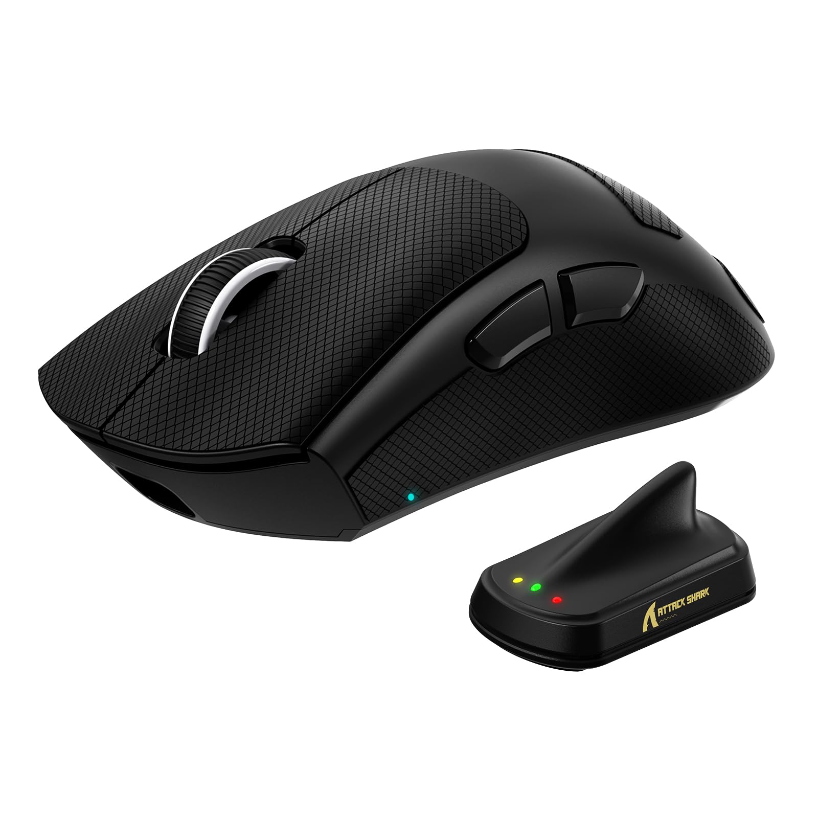 MAMBASNAKE x ATTACK SHARK V8 Wireless Gaming Mouse, 59g Ultra-Lightweight, PAW3950MAX Sensor, SHARK 8K Dongle, Tri-Mode (2.4G/Bluetooth/Wired), Right-Hand Ergonomic Design, Web-Based Software