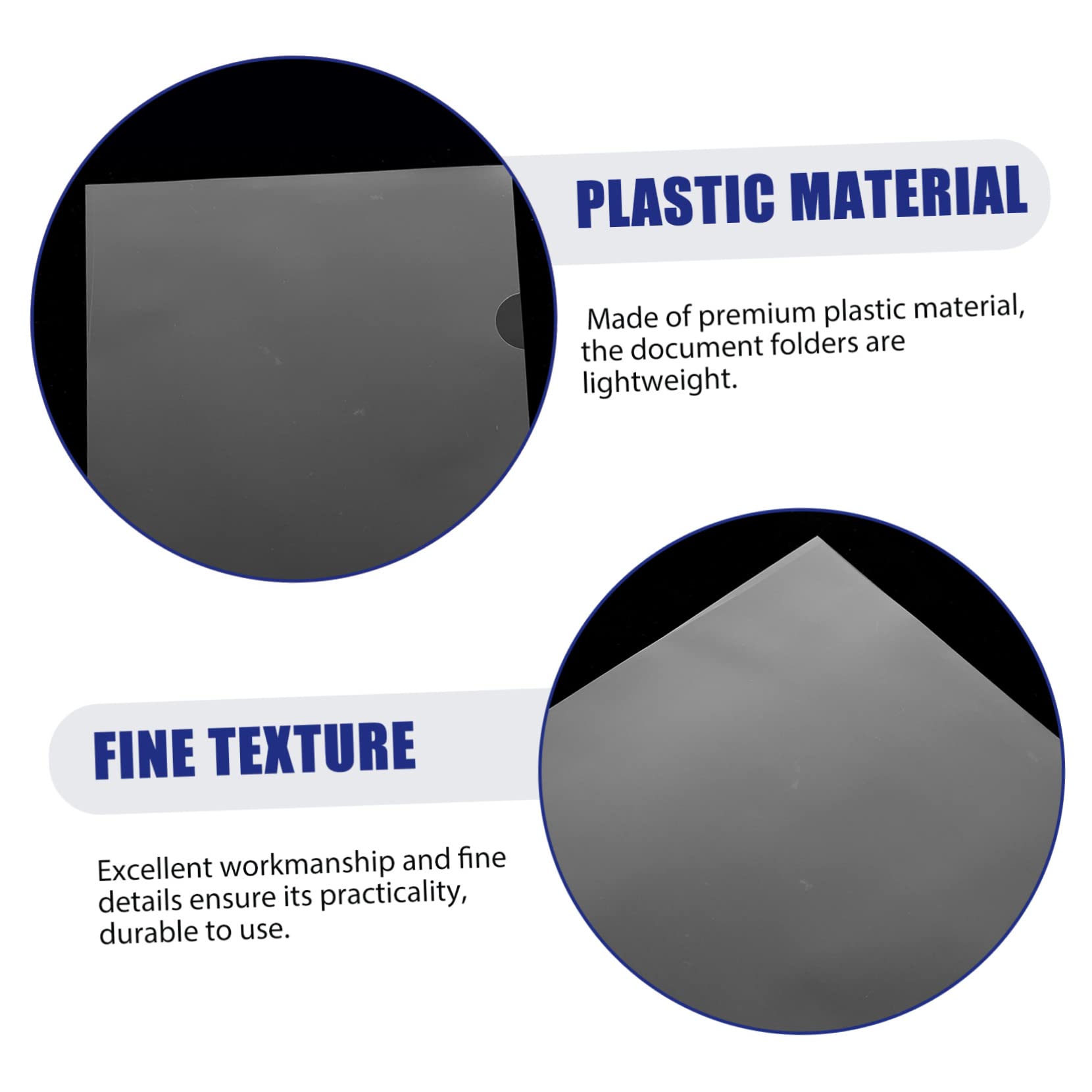jojofuny 100 Pièces Dossiers Plastique Transparent Forme Organisateurs de Documents Rangement pour Étudiants