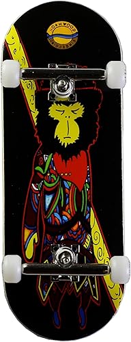 Miniatura 10 de PRO - Patinetas para dedos (NW9.0 Kickflip Deck 3.858 in x 1.339 in, 5 capas de madera de arce de color hecho a mano)+(NW Prince 1.339 in camiones)