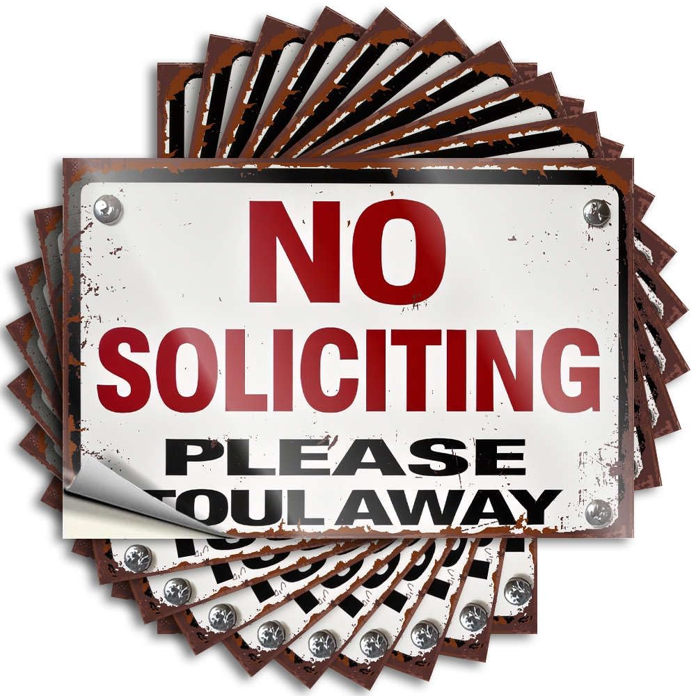 Bedroom Accessories Decal - Cute Silicone Bumper No Soliciting. Keep Away(12X18CM)