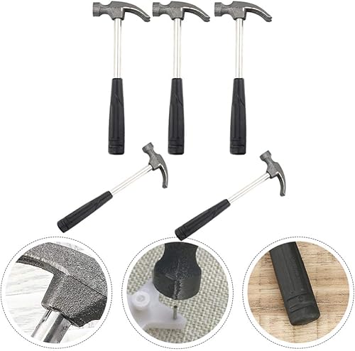 Miniatura 5 de BESPORTBLE 5 martillos de garra pequeños mini rectos para uso doméstico negro