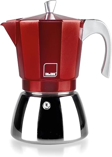 Miniatura 7 de IBILI - Máquina espresso Elba Green, 3 tazas, 5.1 fl oz, aluminio fundido, base de acero inoxidable, con reductor para 2 tazas, apto para inducción