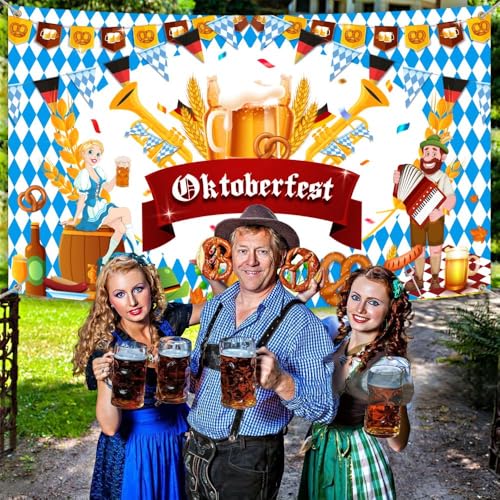 AIBIIN Oktoberfest Backdrop Banner Decorations German 6x3.6ft - image 4