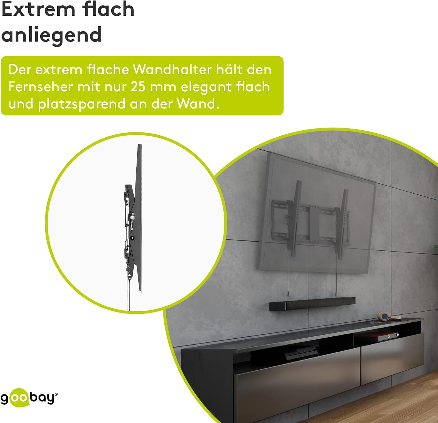 Best Quality 🔥 Goobay 49929 TV Wall Mount Pro TILT (L) 37 to 70 (94-178 cm), 70 kg, Tilt, Side Mount, Black Authentic Crazy Deals Goobay 49929 TV Wall Mount Pro TILT (L) 37 to 70 (94-178 cm), 70 kg, Tilt, Side Mount, Black