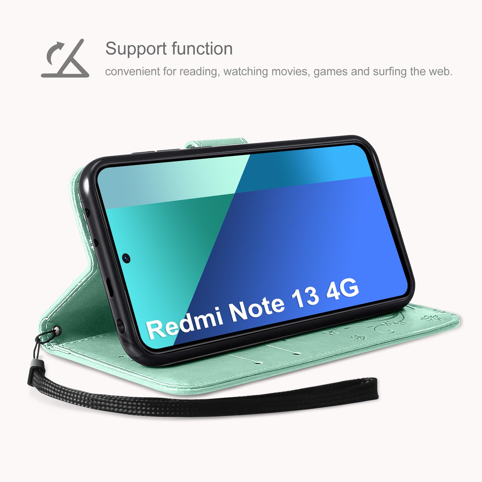 Coque Portefeuille Xiaomi Redmi Note 14 4G - Cuir PU, Porte-Cartes, Fermeture Magnétique - Protection Anti-Choc