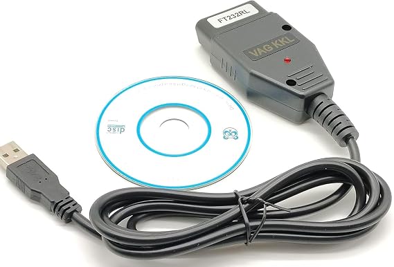 OBD2 USB Diagnostic Cable with FT232RL Chip for V-AG Vehicles, KKL 409.1 Interface