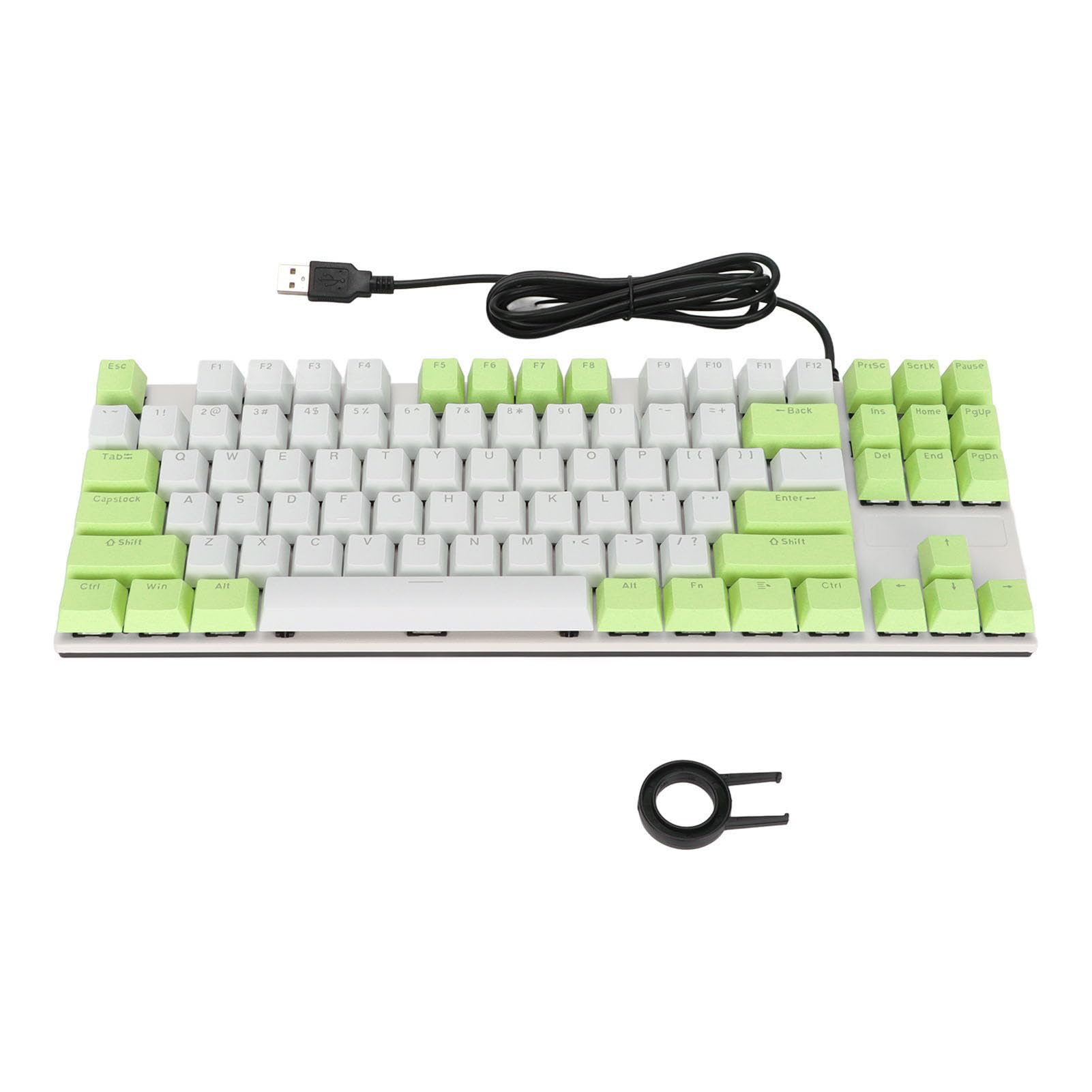 Cocoarm Teclado Mecánico 87 Teclas, Interruptor Azul, Retroiluminación