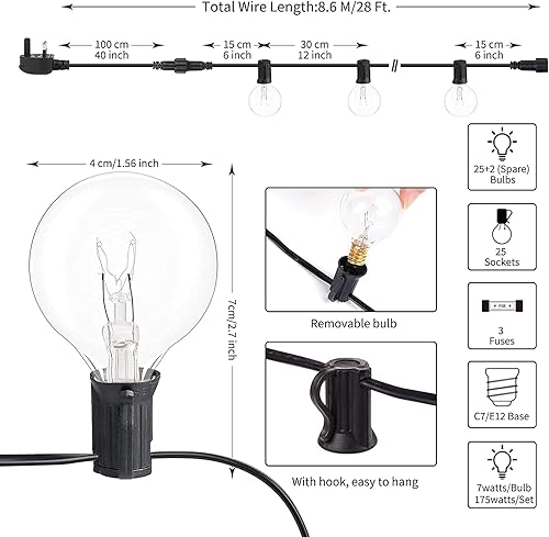 Miniatura 3 de Luces de lluvia de meteoritos alimentadas por energía solar, 16 pulgadas, 10 tubos, 240 luces LED de meteoros, luces solares impermeables de